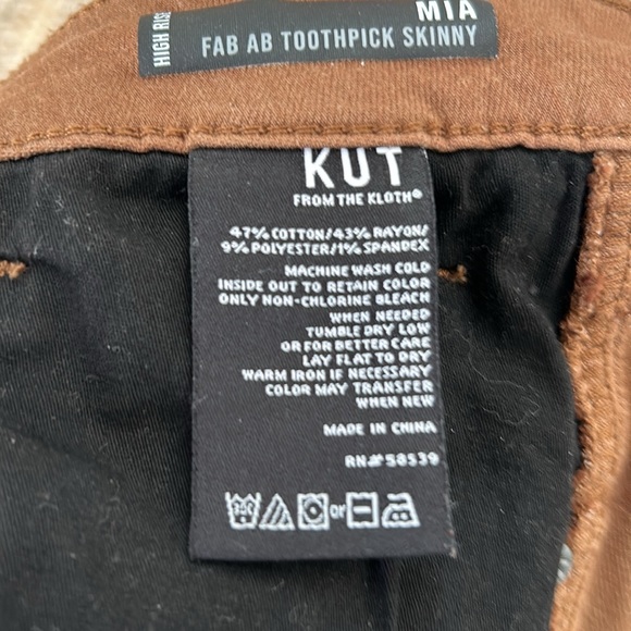 KUT FROM THE KLOTH Mia High Rise Fab Ab Toothpick skinny jeggings SIZE 12 - Picture 6 of 7